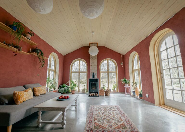 Bjarkagård på Österlen vardagsrummet